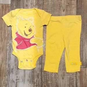 Disney Baby Winnie The Pooh Onesie and Pant Set